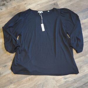 NWT Max Studio 1X Women's Black Top